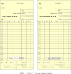 5503 2-Sided, Monthly/Semi-Monthly Time Cards, Box of 1000