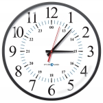 Electric Analog Clock, 12/24-Hr Face, 13' Size