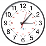 Network Analog Clock with POE Capabilities, 12-Hr w/Seconds Face, 13' Size